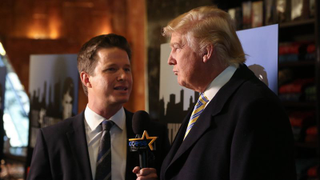 Donald Trump says it was the microphone’s fault he bragged about groping women